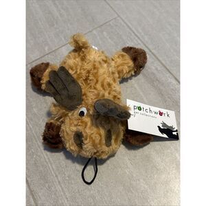 PATCHWORK PET COLLECTIONS SWIRL MOOSE SQUEAK TOY FOR DOGS 8 INCH‎